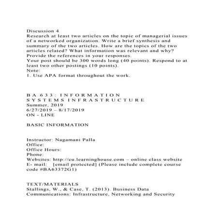 Discussion 4Research at least two articles on the topic of manag.docx