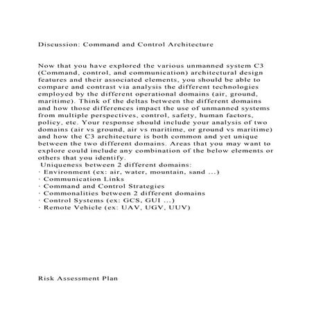 Discussion Command and Control ArchitectureNow that you hav.docx