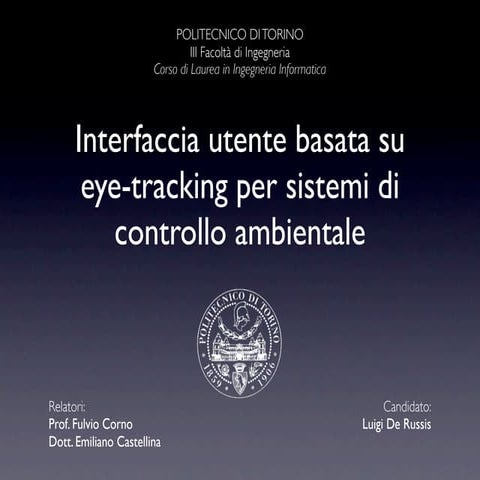 Presentazione tesi laurea magistrale