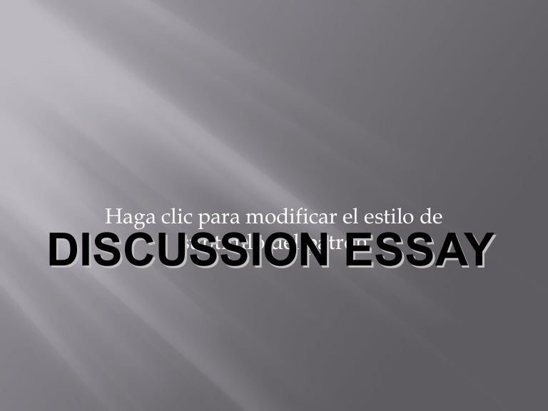 Discussion essay structure