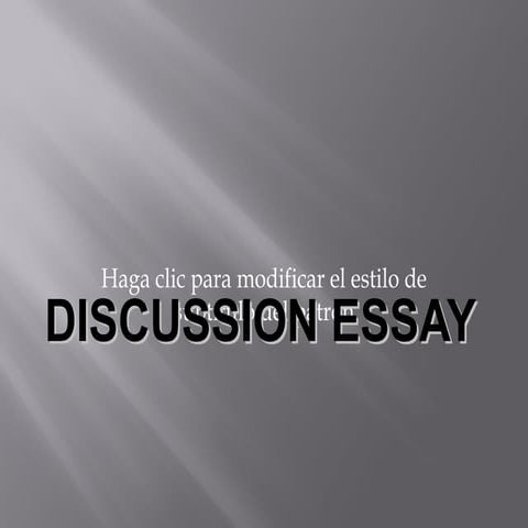 Discussion essay
