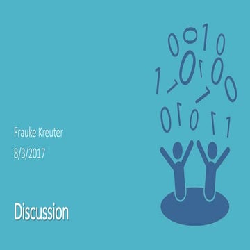 Using Big Data to Improve Official Economic Statistics - Discussion