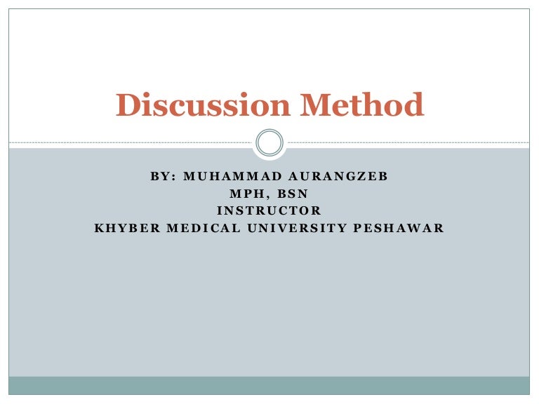 Discussion method