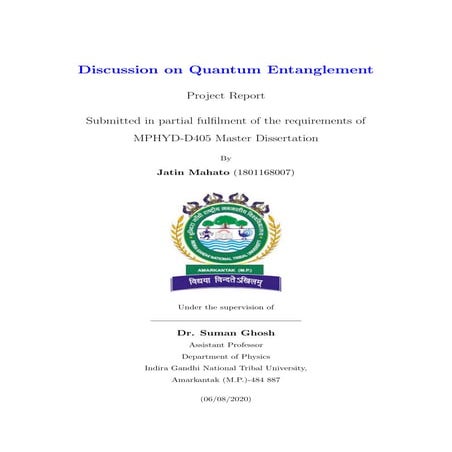 Discussion on Quantum Entanglement.pdf