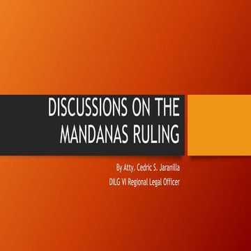 DISCUSSIONS ON THE MANDANAS RULING ppt 2021.pptx