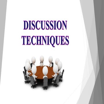 Discussion techniques
