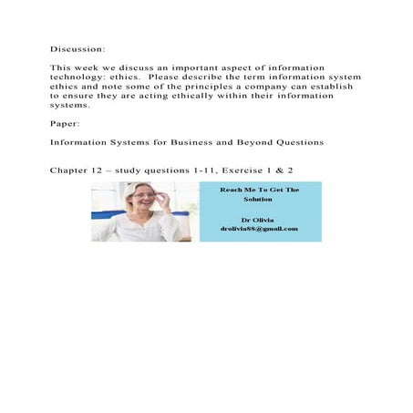 DiscussionThis week we discuss an important aspect of informati.docx