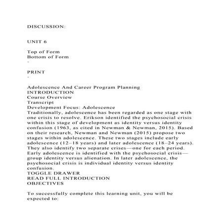 DISCUSSIONUNIT 6Top of FormBottom of Form·PRINT.docx
