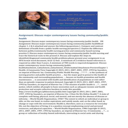 Discuss major contemporary issues facing health.pdf