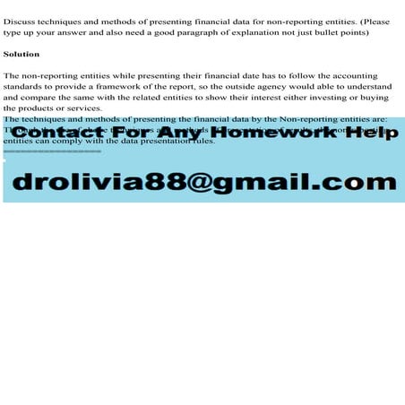 Discuss techniques and methods of presenting financial data for non-.pdf