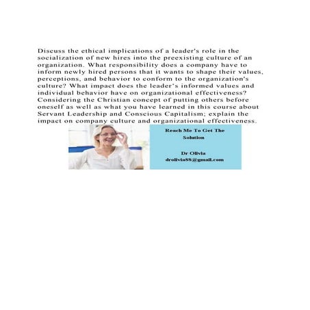 Discuss the ethical implications of a leaders role in the socia.docx