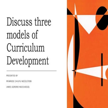 Discuss three models of Curriculum Development.pptx