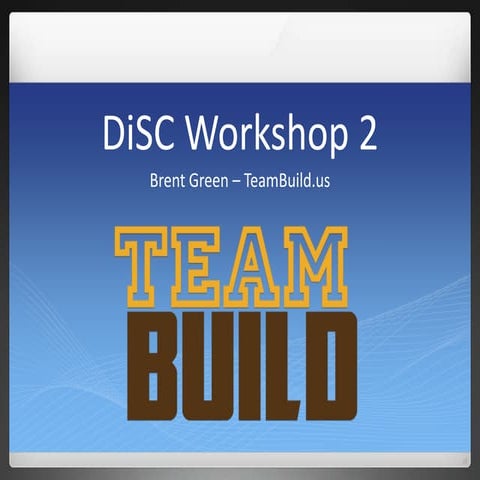 Disc Workshop 2 for Teambuild