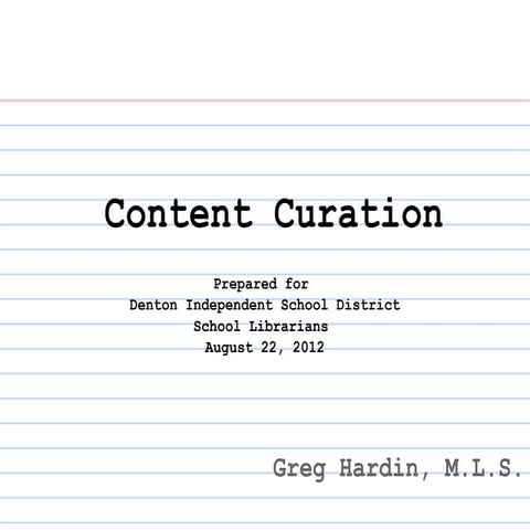 DISD Content Curation