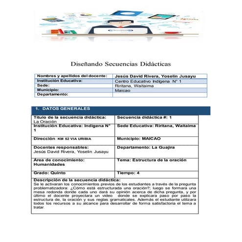 Diseñando secuencias didacticas