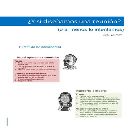 Diseñando una reunión