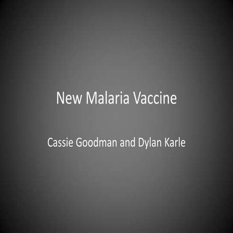 Disease Malaria Presentation