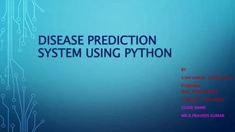 Disease prediction system using python.pptx