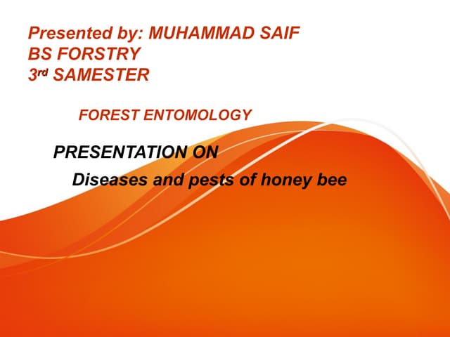 Diseases and pest of honey bees