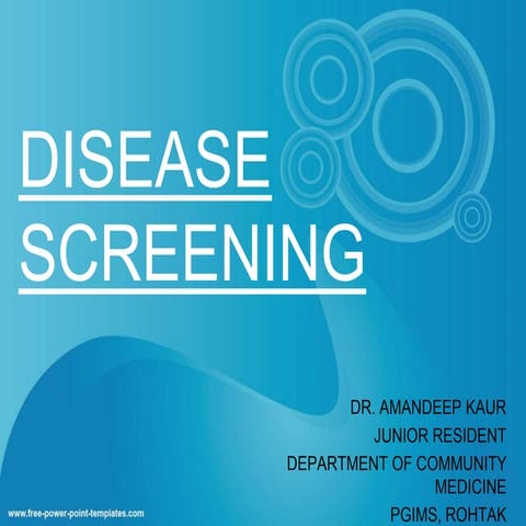 Disease screening