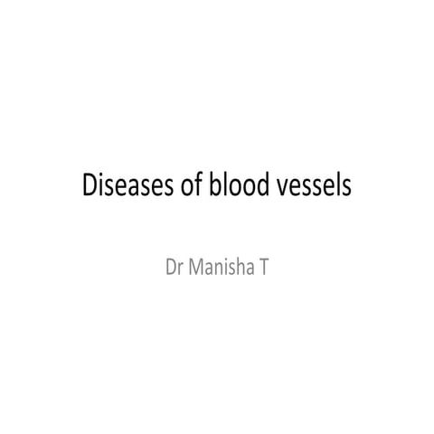 Diseases of blood vessels