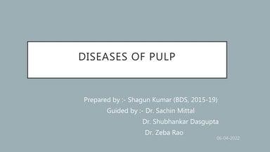 Diseases of pulp