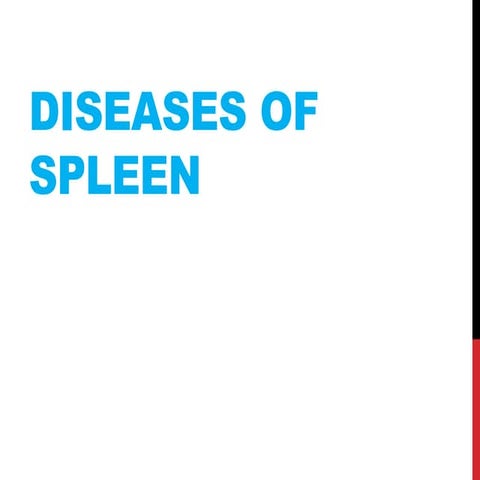 Diseases of spleen