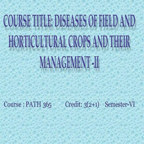 Diseases of Sugarcane