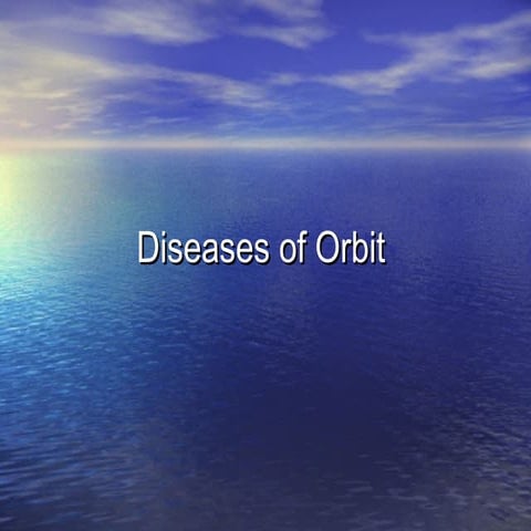 Diseases of the orbit