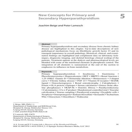 Diseases of the parathyroid glands
