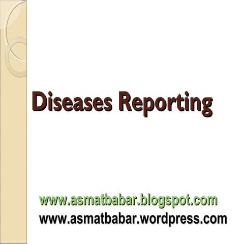 Diseases reporting of Epidemic in Agriculture