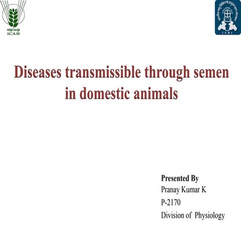 Diseases transmitted through semen in domestic animals