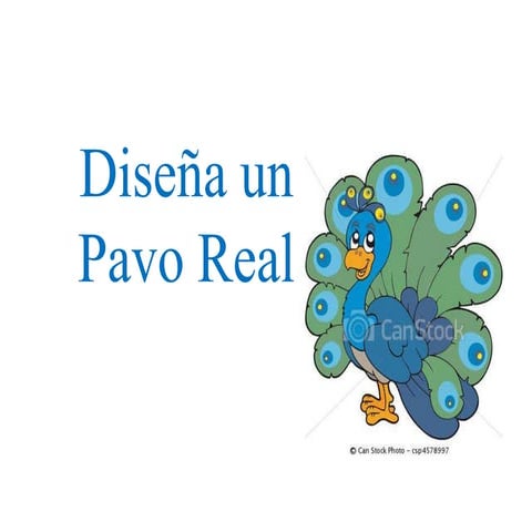 Diseña un pavo real