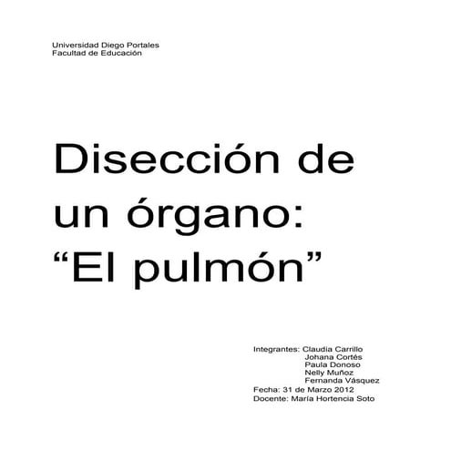 Disección del pulmón