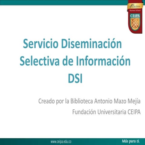 Diseminacion selectiva de informacion Ceipa