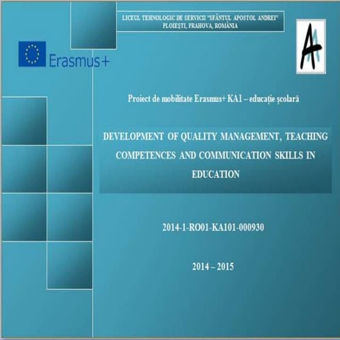 Diseminarea cursului ”Teach, learn and Quality” | PPTX