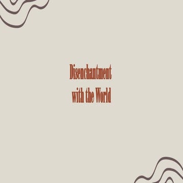 Disenchentment with the world（powerpoint）