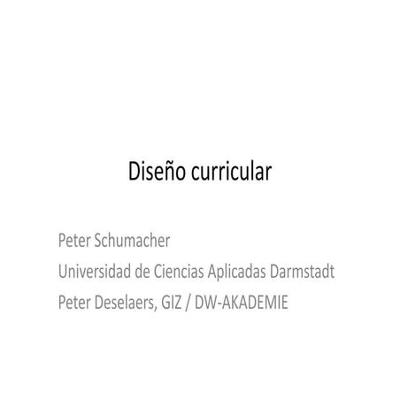 Diseño Curricular