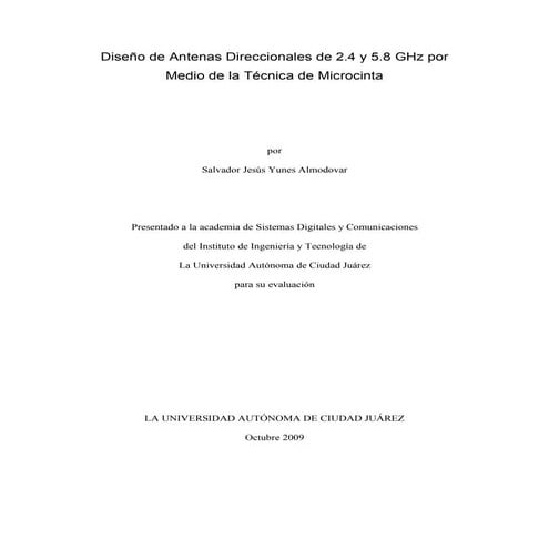 Diseno de antenas direccionales de 2.4 y 5.8 ghz por medio de la tecnica de microcinta