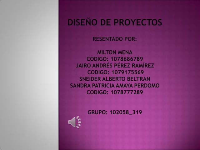 Diseno de proyectos
