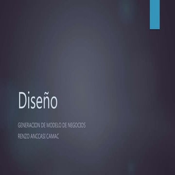 Diseño - Generación de Modelo de Negocios