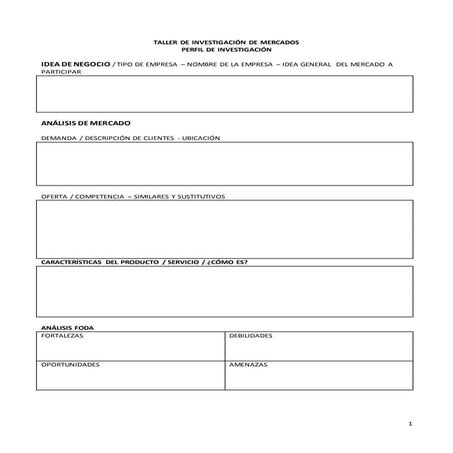 Diseño inicial de investigación de mercado