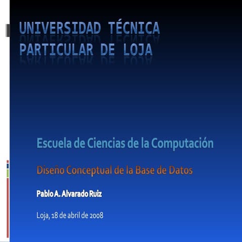 Diseño Conceptual de la Base de Datos