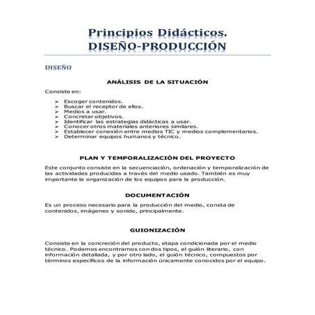 Diseño producción 2º