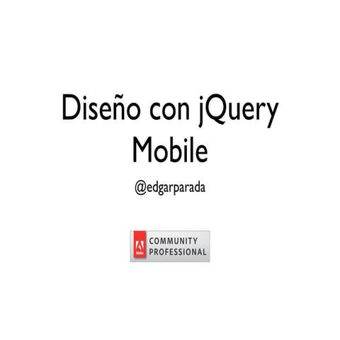 Diseño UI con jQuery mobile