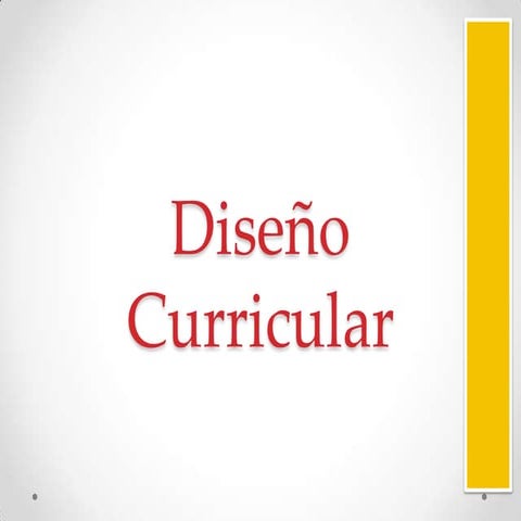 Diseño curricular