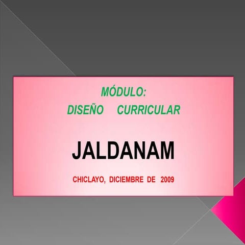 Diseño curricular sesión 2