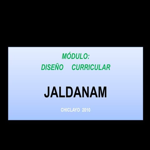 Diseño curricular sesión 3