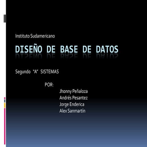 Diseño Base Datos