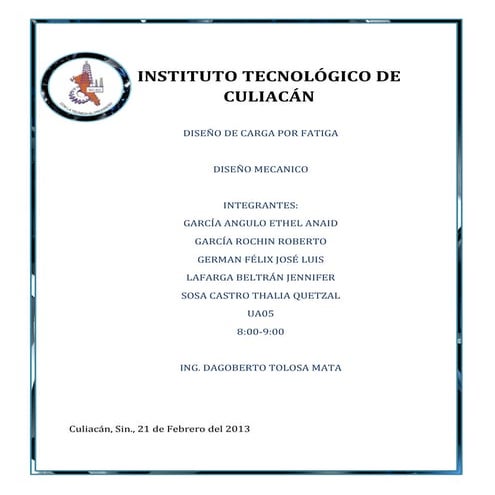 Diseño de carga por fatiga expo 1